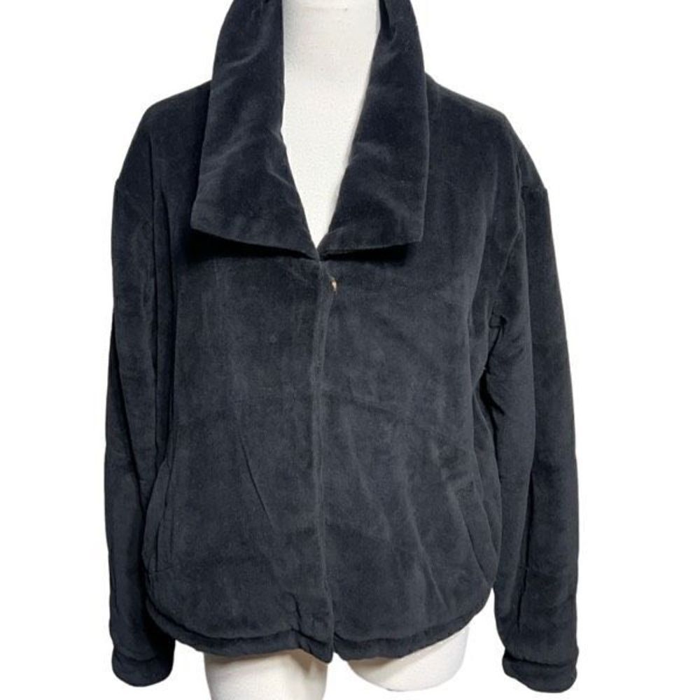 Young Fabulous & Broke NWT Black Flurry Velour Puffer Jacket Size Medium